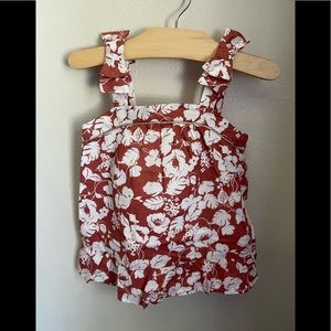 Janie and jack BOW SHOULDER FLORAL TOP